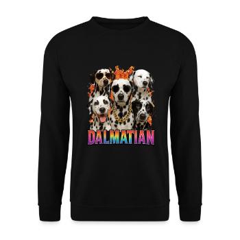 Dalmatiner - Unisex Pullover - Schwarz - Vorne - Alina (178cm) & Michal (187cm)