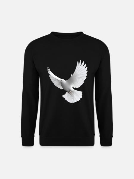 Weiße Taube - Unisex Pullover - Schwarz