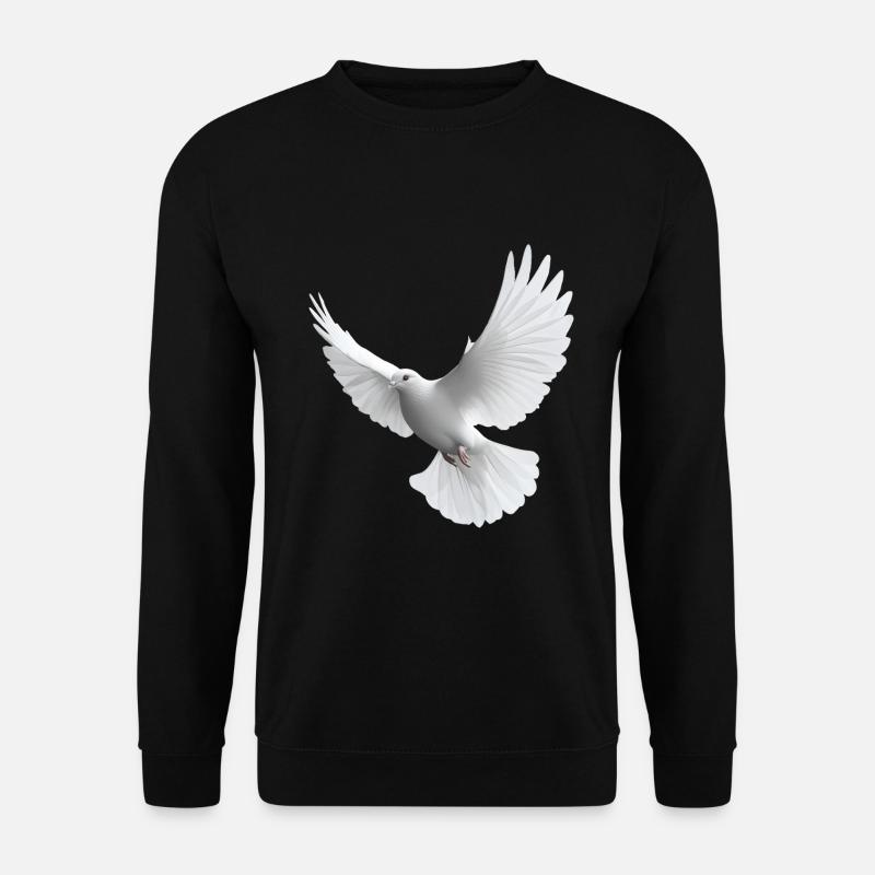 Weiße Taube - Unisex Pullover - Schwarz
