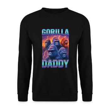 Gorilla-Papa - Unisex Pullover - Schwarz - Vorne - Alina (178cm) & Michal (187cm)