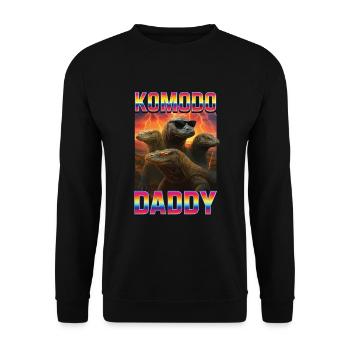 Komodo Papa - Unisex Pullover - Schwarz - Vorne - Alina (178cm) & Michal (187cm)