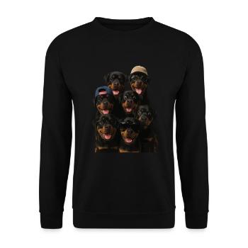 Rottweiler - Unisex Pullover - Schwarz - Vorne - Alina (178cm) & Michal (187cm)