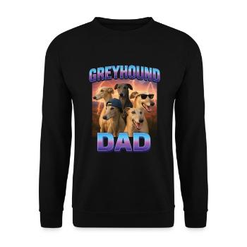 Windhund - Unisex Pullover - Schwarz - Vorne - Alina (178cm) & Michal (187cm)