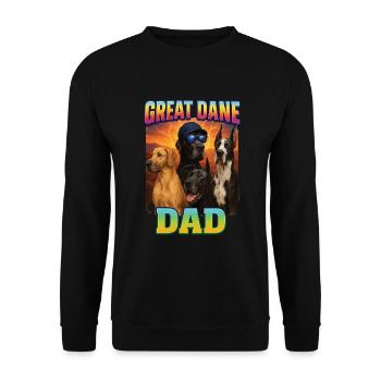 Deutsche Dogge - Unisex Pullover - Schwarz - Vorne - Alina (178cm) & Michal (187cm)