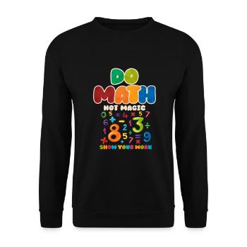 Mathe - Unisex Pullover - Schwarz - Vorne - Alina (178cm) & Michal (187cm)