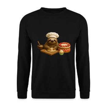 Cuisson des paresseux - Sweat-shirt Unisexe - noir - Devant - Alina (178cm) & Michal (187cm)