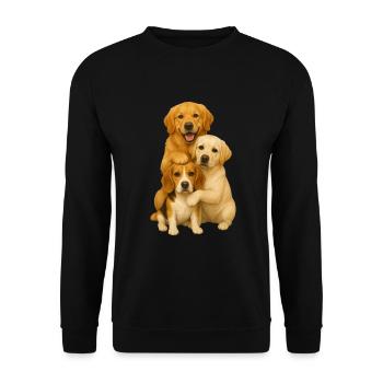 Golden Retriever Labrador Beagle - Unisex Sweatshirt - black - Front - Alina (178cm) & Michal (187cm)