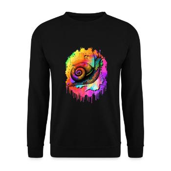 Schnecke - Unisex Pullover - Schwarz - Vorne - Alina (178cm) & Michal (187cm)