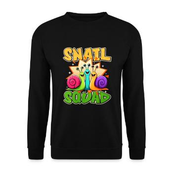 Schnecke - Unisex Pullover - Schwarz - Vorne - Alina (178cm) & Michal (187cm)