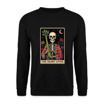 Celery Tarot - Unisex Sweatshirt - black - Front - Alina (178cm) & Michal (187cm)