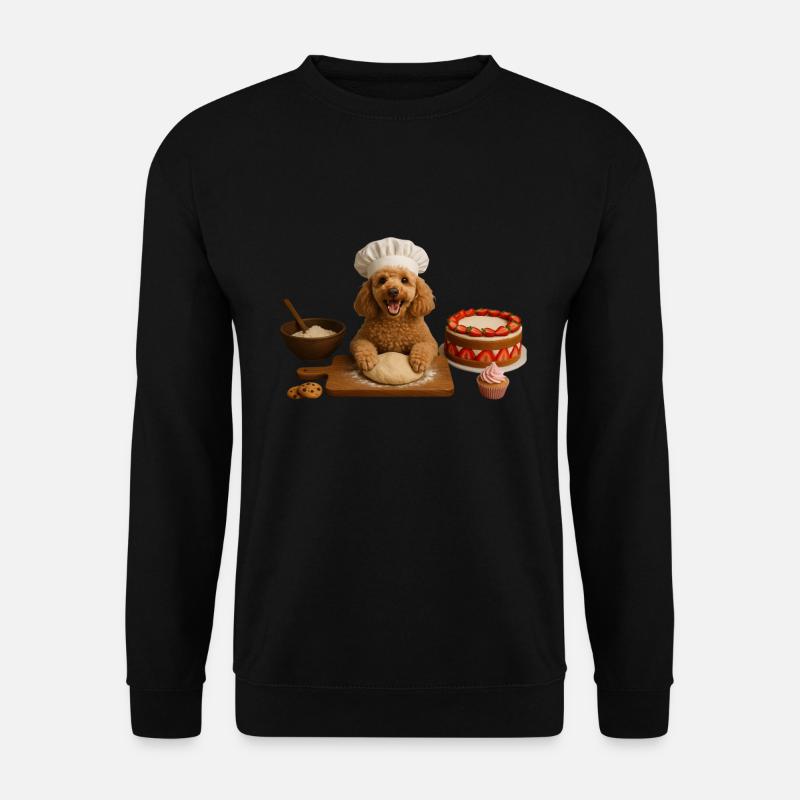 Caniche Gâteau Cuisson Biscuits - Sweat-shirt Unisexe - noir