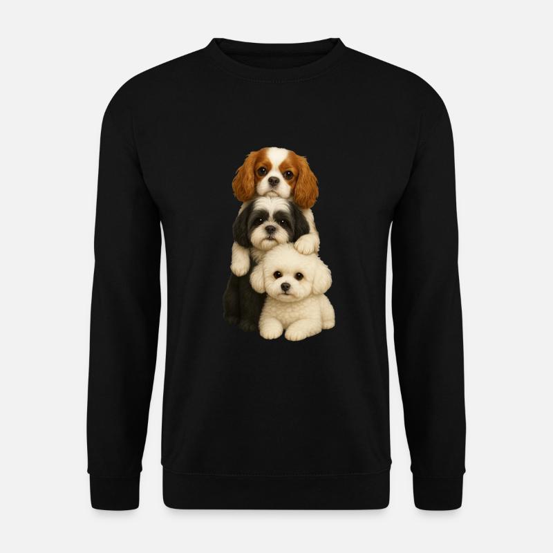 Chien Chiens Chiens mignons - Sweat-shirt Unisexe - noir