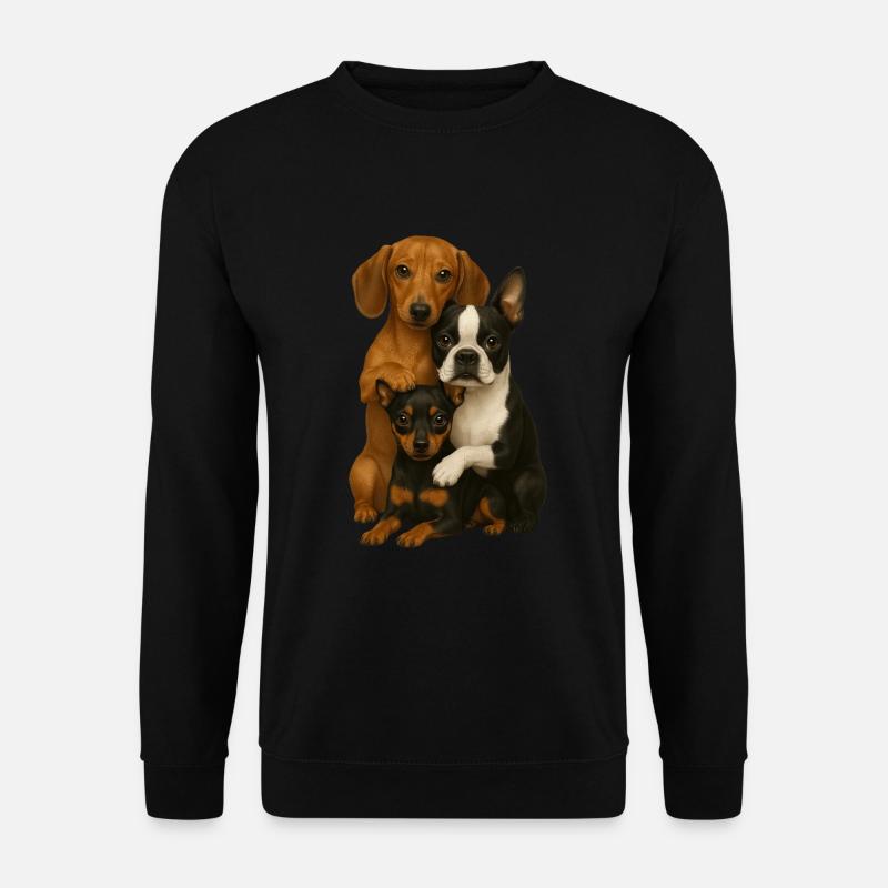 Hund Hunde Süße Hunde - Unisex Pullover - Schwarz