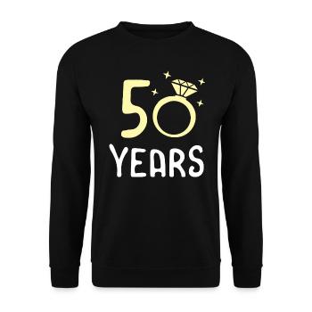50th Wedding Anniversary 50 Years Gift Idea - Unisex Sweatshirt - black - Front - Alina (178cm) & Michal (187cm)