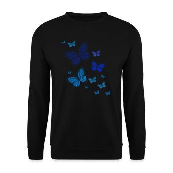 papillon animal coloré couleur - Sweat-shirt Unisexe - noir - Devant - Alina (178cm) & Michal (187cm)