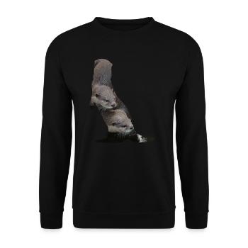 Loutre loutre loutre loutre loutre loutre - Sweat-shirt Unisexe - noir - Devant - Alina (178cm) & Michal (187cm)
