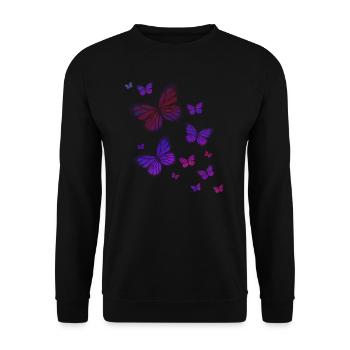 Papillon papillon des animaux coloré couleur - Sweat-shirt Unisexe - noir - Devant - Alina (178cm) & Michal (187cm)