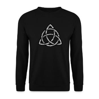 noeud celtique - Sweat-shirt Unisexe - noir - Devant - Alina (178cm) & Michal (187cm)