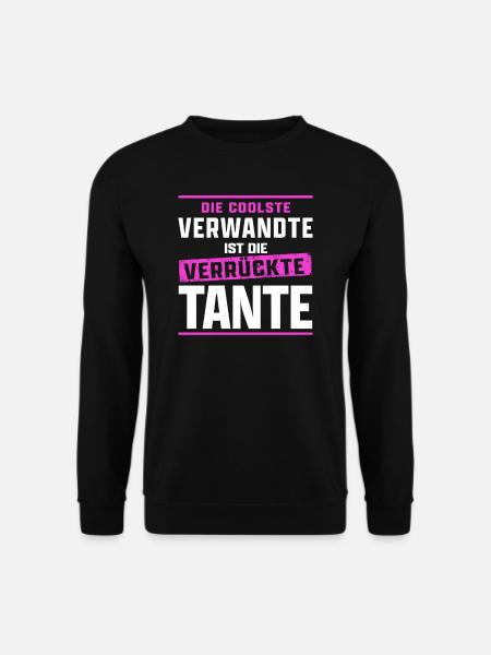 Tante Sprüche Kinder die coolste Verwandte - Unisex Pullover - Schwarz