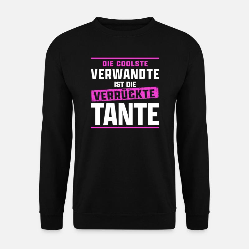 Tante Sprüche Kinder die coolste Verwandte - Unisex Pullover - Schwarz