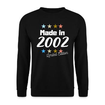 Fabriqué en 2002 Édition Limitée Vintage Anniversaire - Sweat-shirt Unisexe - noir - Devant - Alina (178cm) & Michal (187cm)