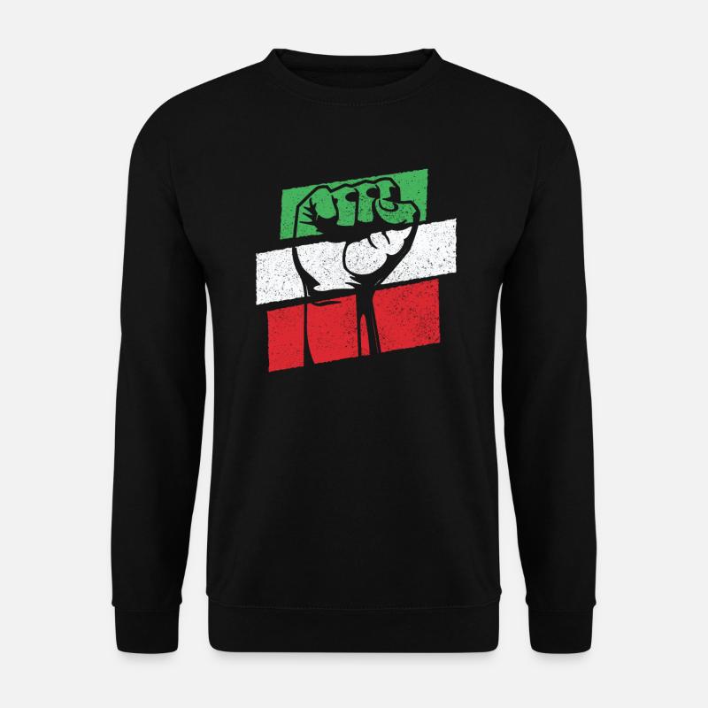 Women life freedom support Retro Iran Flag - Unisex Pullover - Schwarz