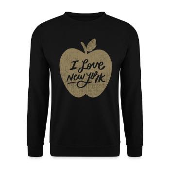 J’adore New York Souvenirs La Big Apple New York - Sweat-shirt Unisexe - noir - Devant - Alina (178cm) & Michal (187cm)