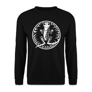 gecko - Unisex Sweatshirt - black - Front - Alina (178cm) & Michal (187cm)