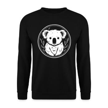 Koala - Unisex Pullover - Schwarz - Vorne - Alina (178cm) & Michal (187cm)