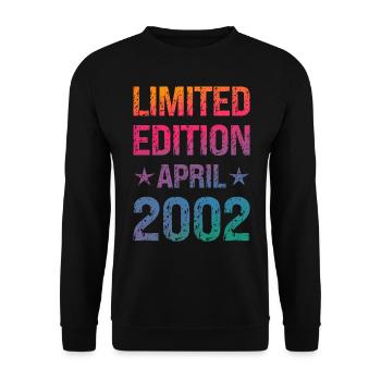 Fête d’anniversaire en édition limitée Vintage 2002 - Sweat-shirt Unisexe - noir - Devant - Alina (178cm) & Michal (187cm)
