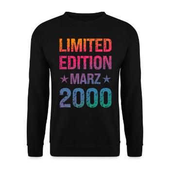 Limited Edition Birthday Party Vintage 2000 - Unisex Sweatshirt - black - Front - Alina (178cm) & Michal (187cm)
