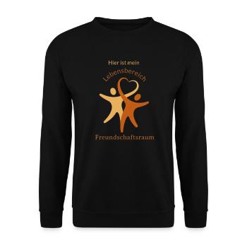 Voici mon domaine de vie : l’amitié - Sweat-shirt Unisexe - noir - Devant - Alina (178cm) & Michal (187cm)