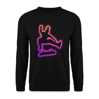 patinage skateur skateur fille planche à roulettes - Sweat-shirt Unisexe - noir - Devant - Alina (178cm) & Michal (187cm)