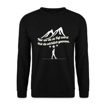 Wandern - Unisex Pullover - Schwarz - Vorne - Alina (178cm) & Michal (187cm)