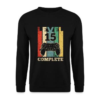 Idée de cadeau d'anniversaire Gamer 15 - Sweat-shirt Unisexe - noir - Devant - Alina (178cm) & Michal (187cm)