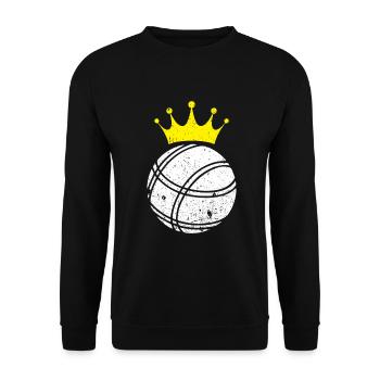 Boule ball - Unisex Sweatshirt - black - Front - Alina (178cm) & Michal (187cm)