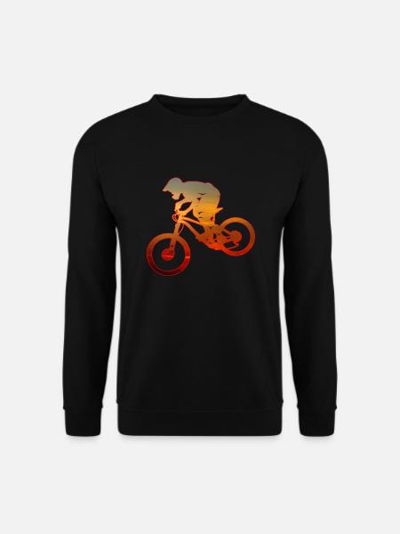 Mountain bike mtb downhill freeride sunset - Unisex Sweatshirt - black