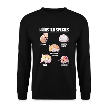 Hamster Species - Unisex Sweatshirt - black - Front - Alina (178cm) & Michal (187cm)