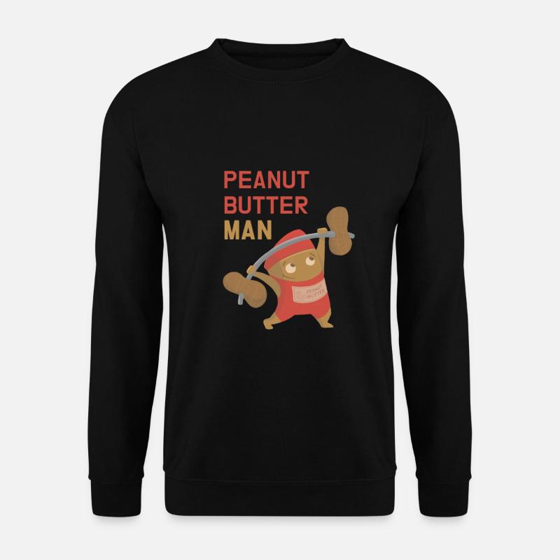 Erdnussbutter Mann - Unisex Pullover - Schwarz