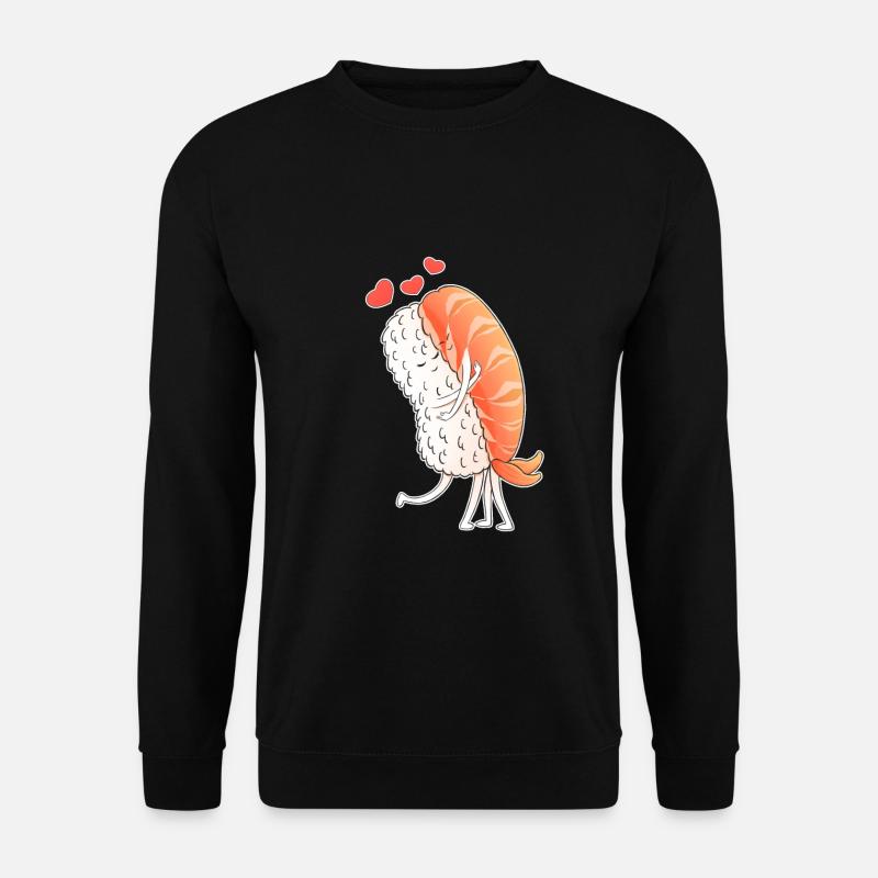 Romantische Sushi-Umarmung - Unisex Pullover - Schwarz