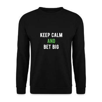 POKER : Keep calm and bet big - Unisex Pullover - Schwarz - Vorne - Alina (178cm) & Michal (187cm)