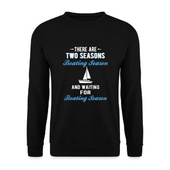 BOATING : Boating Season - Unisex Sweatshirt - black - Front - Alina (178cm) & Michal (187cm)