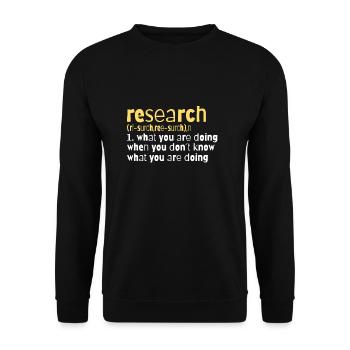 SCIENCE: Research Definition - Unisex Pullover - Schwarz - Vorne - Alina (178cm) & Michal (187cm)