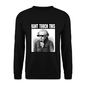 Kant Touch This | Memes | Funny | philosophy - Unisex Sweatshirt - black - Front - Alina (178cm) & Michal (187cm)