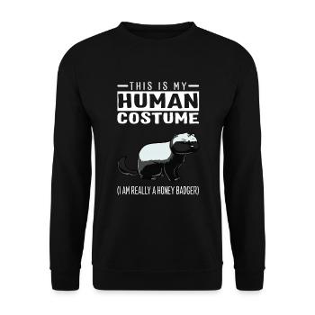 C'est mon costume humain, je suis vraiment un miel - Sweat-shirt Unisexe - noir - Devant - Alina (178cm) & Michal (187cm)