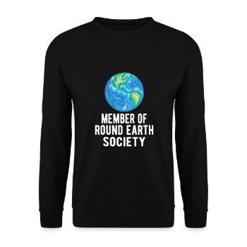 Sarcastic Flat Earth: membre de la Round Earth Society - Sweat-shirt Unisexe - noir - Devant - Alina (178cm) & Michal (187cm)