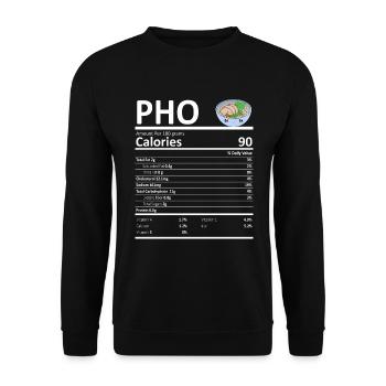 Pho Vietnamese Noodles Nutritional Value Funny - Unisex Sweatshirt - black - Front - Alina (178cm) & Michal (187cm)