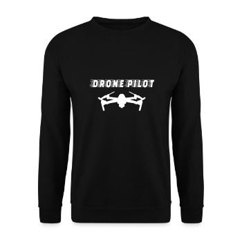 DRONE: Pilote de drone - Sweat-shirt Unisexe - noir - Devant - Alina (178cm) & Michal (187cm)
