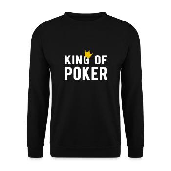 POKER: King of Poker - Unisex Pullover - Schwarz - Vorne - Alina (178cm) & Michal (187cm)