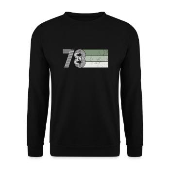 Vintage 1978 Geburtstag 43 JAHRE RETRO 78 green - Unisex Pullover - Schwarz - Vorne - Alina (178cm) & Michal (187cm)